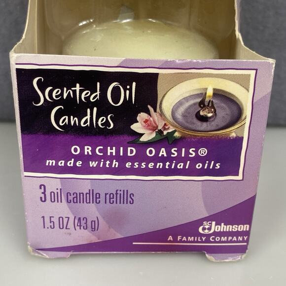 Glade Scented Oil Candle Refills Set of 3 Orchid Oasis - Picture 2 of 5